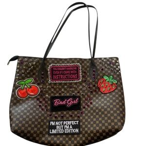 Designer Patchwork Checker Bag